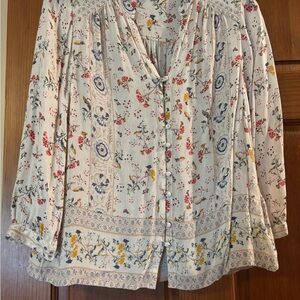 LUCKY BRAND FLORAL BLOUSE